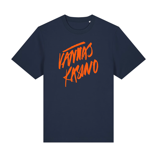 Vännäs Kasino - T-Shirt - navy blue / orange print